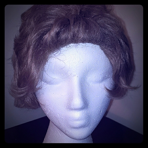 Blonde Brownish Short Light Waves Hair Style Average Size 21"-23" Lace Cap Wig